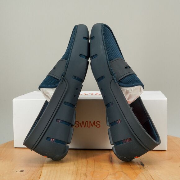 Swims Penny Men's Size 8 Shoes Navy Blue Loafer Slip-On Moc Toe Casual Shoe - Picture 6 of 8